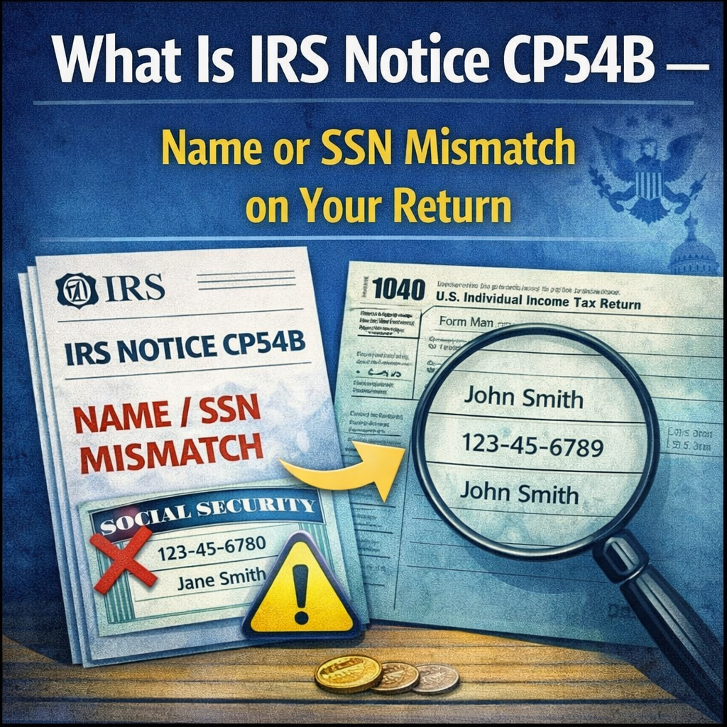 What Is IRS Notice CP54B — Name or SSN Mismatch on Your Return